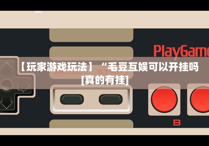 【玩家游戏玩法】“毛豆互娱可以开挂吗[真的有挂]