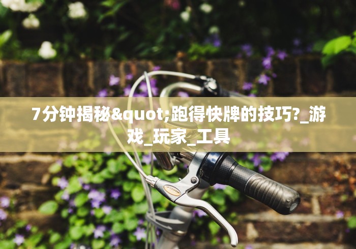 7分钟揭秘"跑得快牌的技巧?_游戏_玩家_工具 7分钟揭秘"跑得快牌的技巧?_游戏_玩家_工具