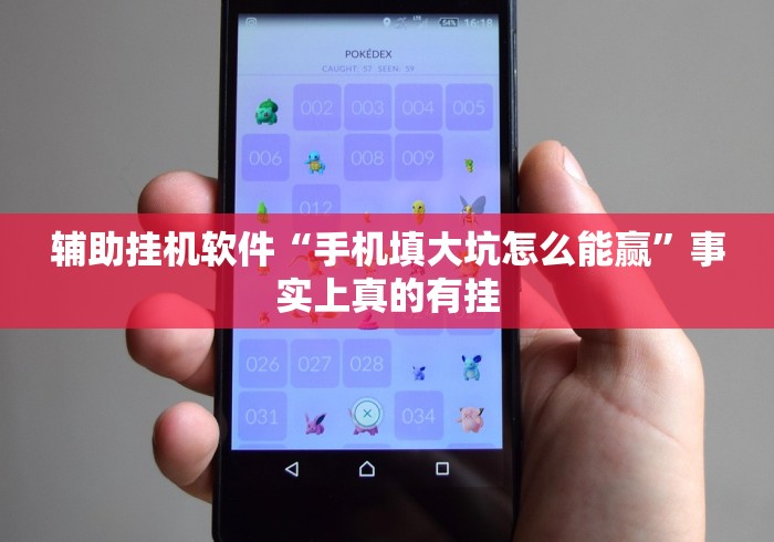 辅助挂机软件“手机填大坑怎么能赢”事实上真的有挂