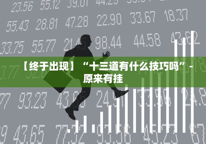 【终于出现】“十三道有什么技巧吗”-原来有挂