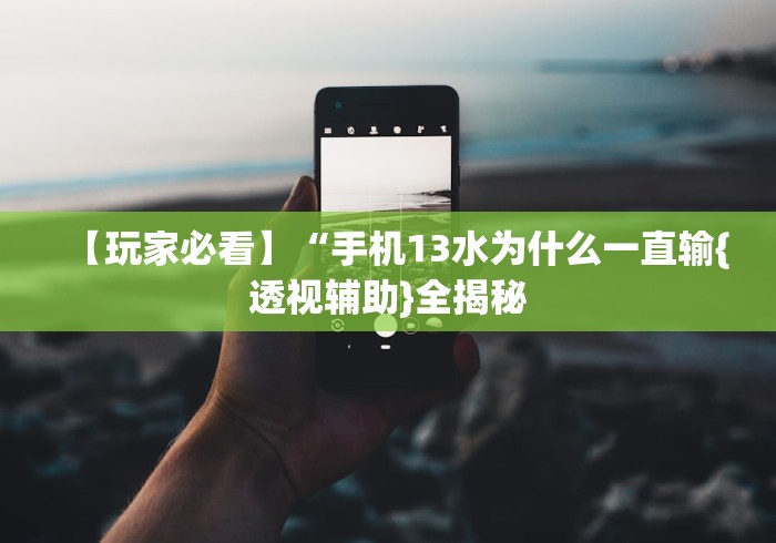 【玩家必看】“手机13水为什么一直输{透视辅助}全揭秘