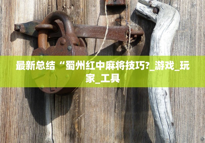 最新总结“蜀州红中麻将技巧?_游戏_玩家_工具