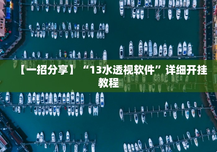 【一招分享】“13水透视软件”详细开挂教程