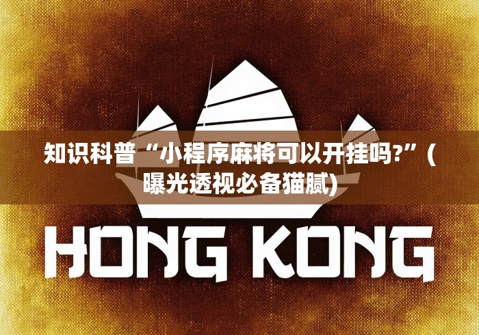 知识科普“小程序麻将可以开挂吗?”(曝光透视必备猫腻)