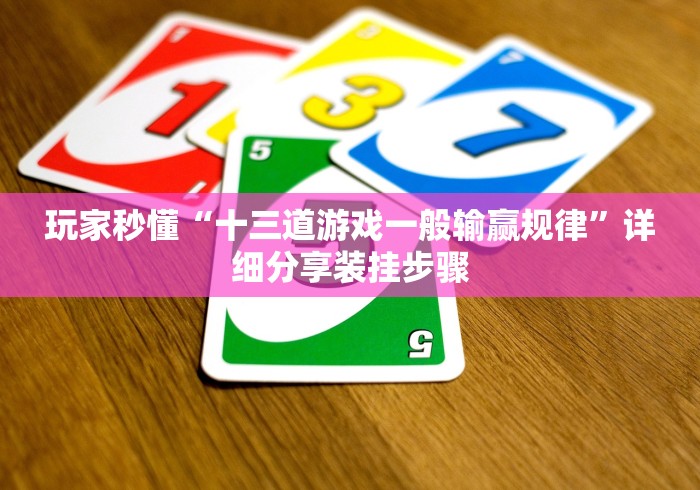玩家秒懂“十三道游戏一般输赢规律”详细分享装挂步骤