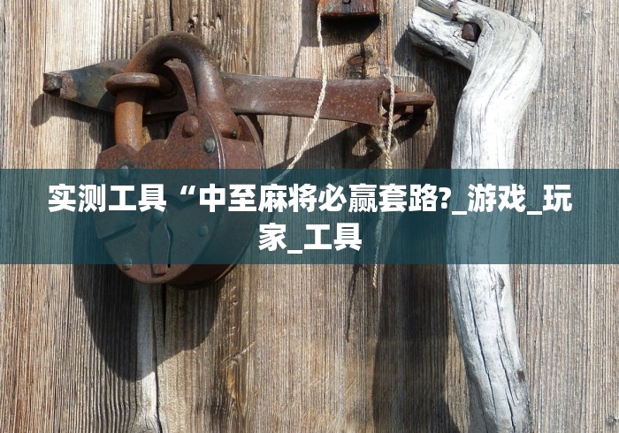 实测工具“中至麻将必赢套路?_游戏_玩家_工具