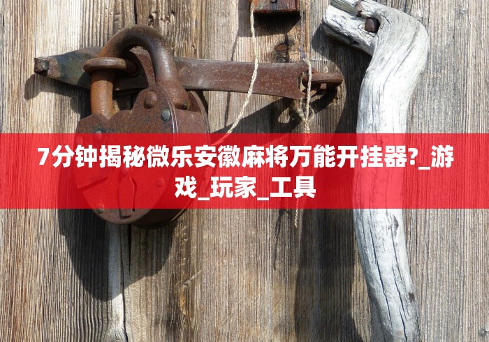 7分钟揭秘微乐安徽麻将万能开挂器?_游戏_玩家_工具