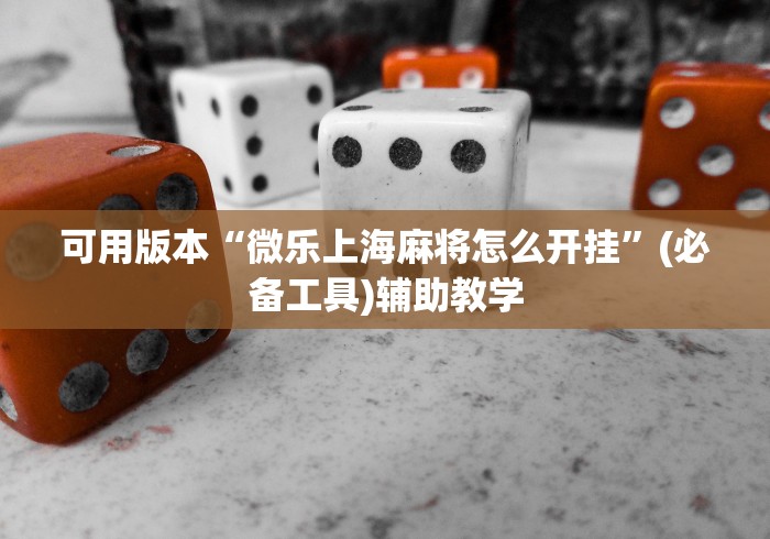 可用版本“微乐上海麻将怎么开挂”(必备工具)辅助教学