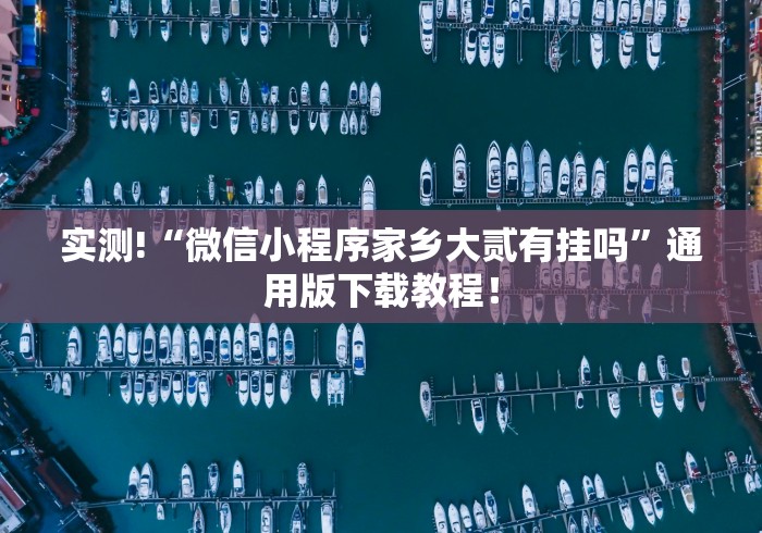 实测!“微信小程序家乡大贰有挂吗”通用版下载教程！