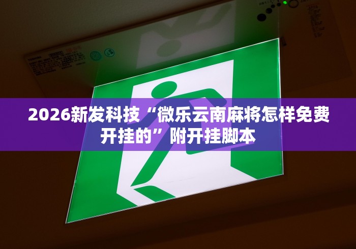 2026新发科技“微乐云南麻将怎样免费开挂的	”附开挂脚本