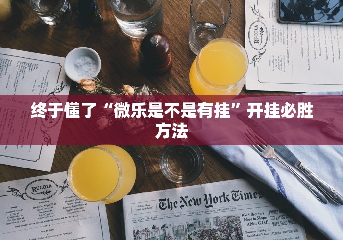 终于懂了“微乐是不是有挂”开挂必胜方法