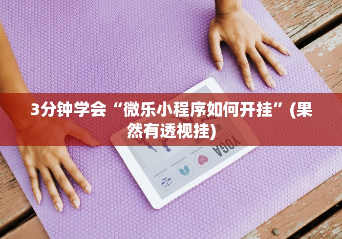 3分钟学会“微乐小程序如何开挂”(果然有透视挂)