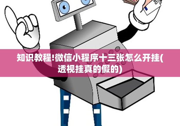 知识教程!微信小程序十三张怎么开挂(透视挂真的假的)