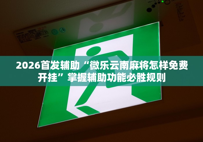 2026首发辅助“微乐云南麻将怎样免费开挂	”掌握辅助功能必胜规则