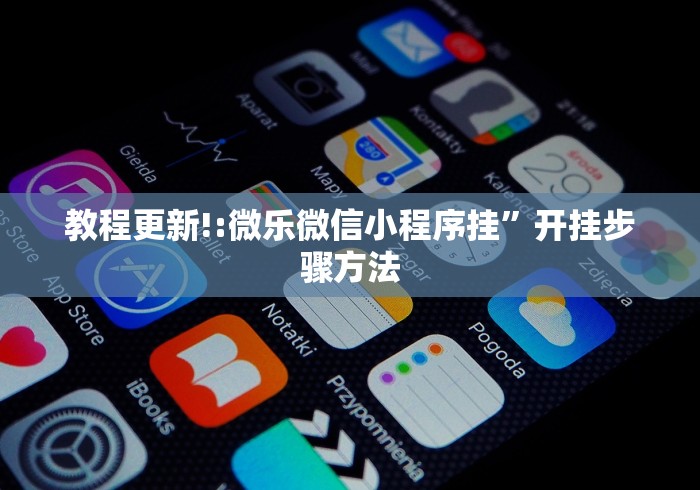 教程更新!:微乐微信小程序挂	”开挂步骤方法