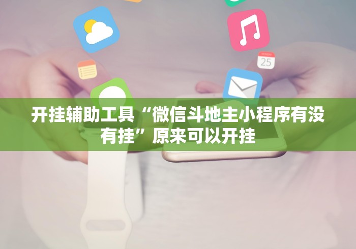 开挂辅助工具“微信斗地主小程序有没有挂”原来可以开挂