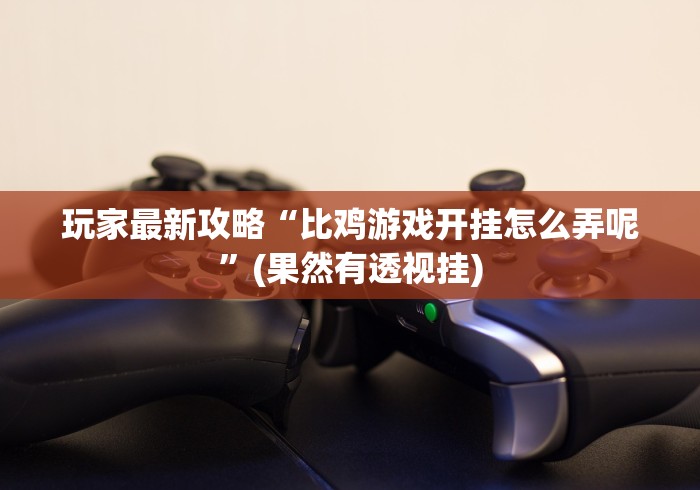 玩家最新攻略“比鸡游戏开挂怎么弄呢”(果然有透视挂)