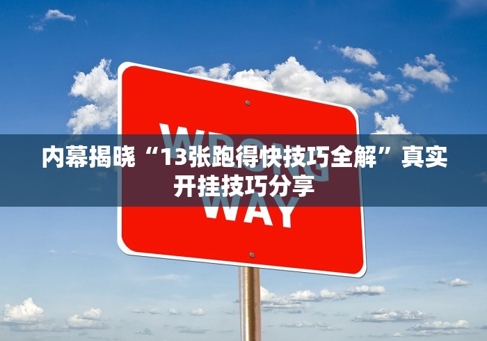 内幕揭晓“13张跑得快技巧全解”真实开挂技巧分享