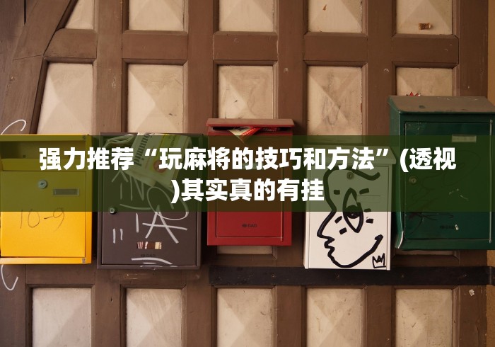强力推荐“玩麻将的技巧和方法”(透视)其实真的有挂