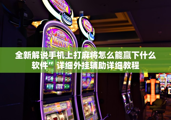 全新解说手机上打麻将怎么能赢下什么软件”详细外挂辅助详细教程