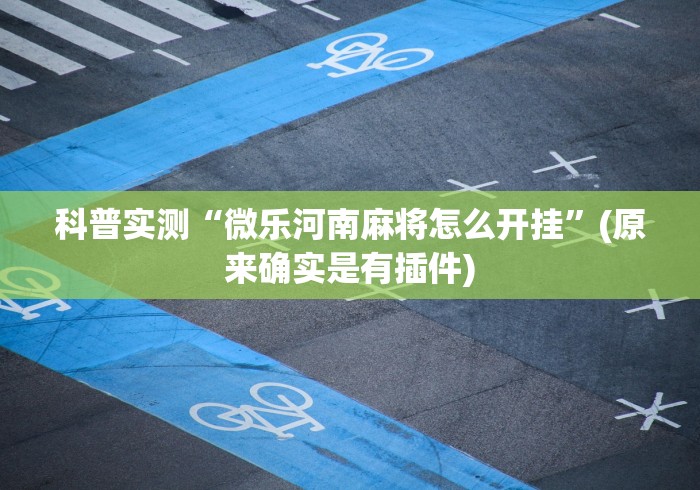 科普实测“微乐河南麻将怎么开挂”(原来确实是有插件)